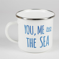 Taza esmaltada por Retro moderno Taza de acampada de Metal, 8 diseños Vintage de esmaltes, divertida, duradera, para acampar