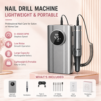 Machine à ongles électrique portable rechargeable haute vitesse pour la vente en gros avec longue autonomie de batterie