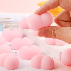 ของเล่นบีบก้นรูปพีช, ของเล่นบีบคลายเครียด TPR แบบคืนตัวช้า, ของเล่นบีบคลายความวิตกกังวลรูปก้นน่ารักขนาดเล็ก - Product Image 1