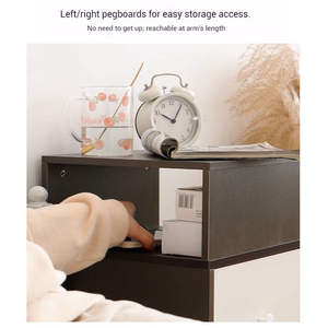 Custom Logo Eco-Friendly Durable Minimalist Wood <b>Nightstand</b> with Multi-Drawer Modern Bedroom & Living Room Storage Organizer - Product Image 3