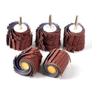 Roue à lamelles <span class=keywords><strong>de</strong></span> <span class=keywords><strong>ponçage</strong></span> à tige <span class=keywords><strong>de</strong></span> 3 mm/6 mm, oxyde d'aluminium, grain 60/80/120/240, roue à lamelles montée sur tige <span class=keywords><strong>pour</strong></span> <span class=keywords><strong>perceuse</strong></span> - Product Image 1