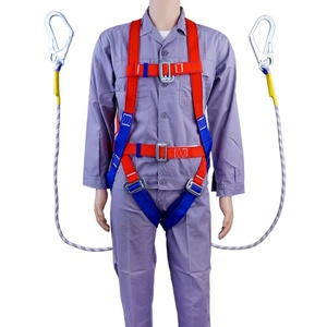 Cinto de Segurança para Escalada Corda de Segurança de Alta Resistência Lanyard de Poliéster com Anel em D de Aço para Escalada em Rocha - Product Image 1