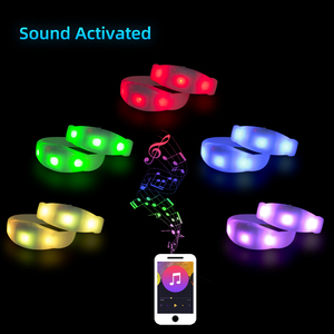 Articles de fête Bracelet Musique LED Bracelets clignotants Bracelets lumineux pour Concert Bracelet Led activé par le son - Product Image 5