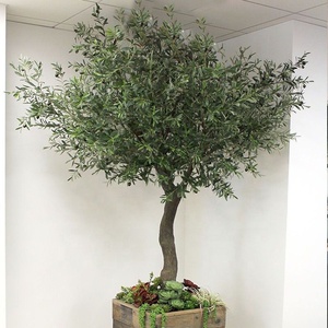 Grande decorazione del <span class=keywords><strong>giardino</strong></span> dell'hotel di simulazione personalizzata <span class=keywords><strong>piante</strong></span> finte <span class=keywords><strong>sempreverdi</strong></span> grande olivo artificiale al coperto all'aperto - Product Image 1