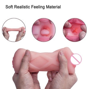 Masturbateur Masculin Réaliste Effet <span class=keywords><strong>Bouche</strong></span> et Vagin, Godet de Masturbation Profonde pour Hommes - Product Image 3
