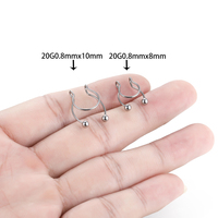 Anneau de nez en acier chirurgical sans perçage, clip de septum, faux piercing, anneaux de septum en fer à cheval