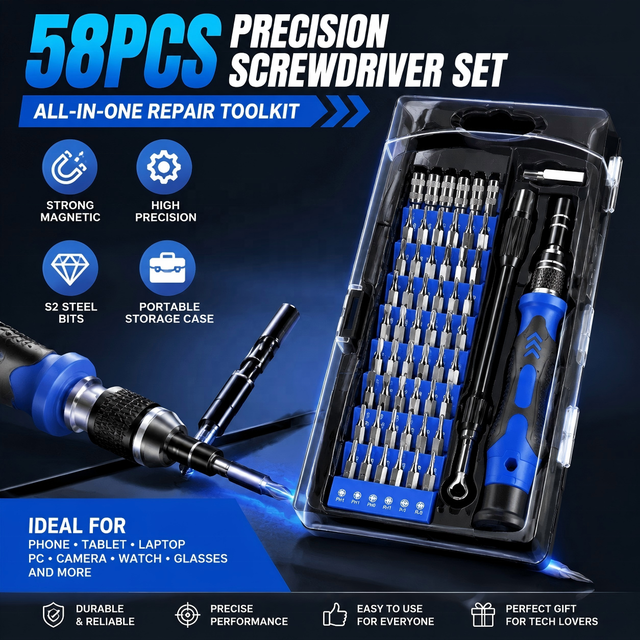 58 in 1 Precision Screwdriver Set Magnetic Repair Tool Kit for iPhone Android Phone Laptop Electronics Disassembly OEM/ODM