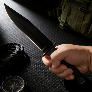 Cuchillo Bowie HK SS289 de Hoja Fija de Acero Inoxidable de Alta Calidad, 200 cm, Punta Recta, para Exteriores, Camping, con Mango de Madera - Product Image 5