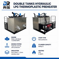Préchauffeur hydraulique GPL à double réservoir haute efficacité pour la fusion de peinture thermoplastique pour marquage routier, idéal pour autoroutes et parkings