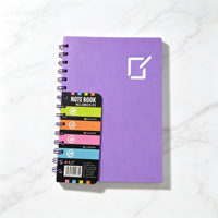Carnet à spirale A5 à couverture rigide en métal, vente en gros, couverture poly, ligné, pour étudiants et bureaux
