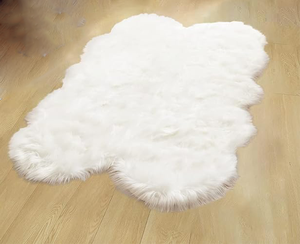 Alfombra <span class=keywords><strong>de</strong></span> piel <span class=keywords><strong>de</strong></span> oveja <span class=keywords><strong>de</strong></span> felpa suave y esponjosa, alfombra <span class=keywords><strong>de</strong></span> piel sintética blanca para sala <span class=keywords><strong>de</strong></span> estar, dormitorio, cabecera - Product Image 2