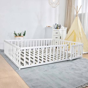 Cama Montessori Ecológica, Suave y Duradera, con Marco de Madera Natural Sólida y Barandilla Anticaídas para Dormitorio y Escuela - Product Image 2