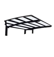 Conception de toit en arc d'abri de garage en aluminium personnalisé auvent en métal pour l'extérieur cadre enduit de PVC en polycarbonate pour hangar de voiture