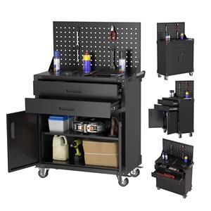 Aobabo Toolbox <b>Trolley</b> <b>Tool</b> Cabinet with 4 Wheels 2 Drawers 150kg Load Capacity Low Price - Product Image 1