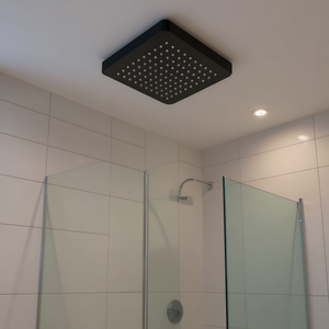 Elite Overhead Shower Head 6 Inches Square Matte Black Stainless Steel Ultra Thin Bathroom Shower - Product Image 2