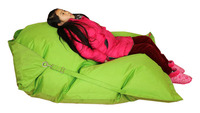 Canapé géant en tissu traditionnel imperméable avec ceinture pour usage intérieur/extérieur, plage, bar, balcon, housse amovible 180x140cm