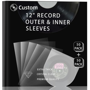 Personnalisé Antistatique Transparent Imprimé 7 "12" LP Extérieur Intérieur Plastique Polyéthylène Carton Adhésif Vinyle Pochettes - Product Image 2