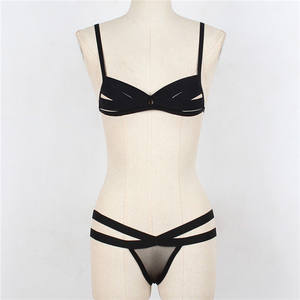 女性のブラとパンティーセットランジェリーニップルカバー弾性ハーネスカップレスブラパンティーセットウェディングセクシーナイトホット - Product Image 4