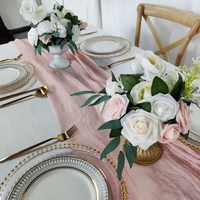 Centre de table élégant pour mariage, boule de fleurs roses de 30 cm de diamètre pour événements, fêtes, décoration de table à la maison