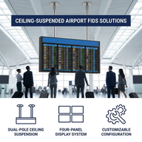 Suministro Directo de Fábrica: Terminal FIDS de Techo para Interiores, Sistema LCD Integrado 4K, CMS para Señalización en Aeropuertos e Información de Vuelos