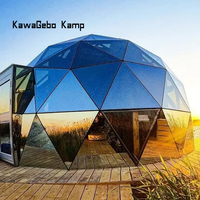 Kawagebo Kamp 5M verre fête salon professionnel de luxe Camping en plein air glamping Igloo hôtel serre rougeoyant dôme géodésique tente maison
