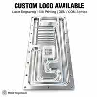 Plaque de refroidissement liquide à microcanaux CNC 6061 Al sur mesure pour le refroidissement des puces GPU des serveurs IA H100 GB200