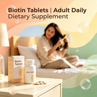 Comprimés de mélange complexe de biotine |   Complément alimentaire naturel pour cheveux, peau et ongles pour adultes, biotine + zinc + sélénium, sans conservateurs