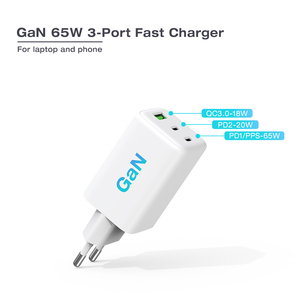 <span class=keywords><strong>Cargador</strong></span> USB C de 65 W para Laptop, <span class=keywords><strong>iPhone</strong></span>, Samsung, Carga Rápida <span class=keywords><strong>Original</strong></span>, Adaptador de <span class=keywords><strong>Cargador</strong></span> Portátil para Teléfono Móvil, PPS Gan PD, 65 W - Product Image 1
