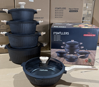 Nouvelle couleur, lot de 10 casseroles 20/24/28/32/28 cm, poêle à frire profonde, récipient alimentaire, alliage d'aluminium, cuisine, casserole