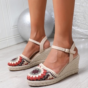 Sandalias de Plataforma <span class=keywords><strong>con</strong></span> <span class=keywords><strong>Cuña</strong></span>, Estilo Espadrille, Cómodas, Ligeras, <span class=keywords><strong>con</strong></span> una Sola Correa, Punta Cuadrada, Correa de Hebilla en el Tobillo, Casuales, para Primavera, Otoño y Verano - Product Image 1