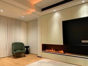 เตาผิงไฟฟ้าสำหรับตกแต่ง3D ไฟ LED ปรับแต่งได้ไอน้ำสถานที่ดับเพลิงติดผนังแอพพลิเคชั่นสร้างขึ้นใน3D จากระยะไกล - Product Image 5