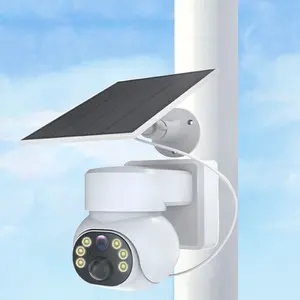 Pannello di energia solare 4g cavo esterno visione notturna casa mini 360 gradi di sicurezza wireless wifi prezzi solari sistema telecamera cctv