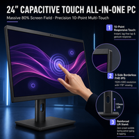 PC tout-en-un SSD LED 22/24 pouces 1920x1080 Intel Core I5 Windows 11 VGA USB LAN pour utilisation industrielle POS