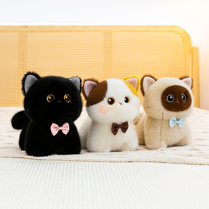 ตุ๊กตา<span class=keywords><strong>แมว</strong></span>น่ารัก ตุ๊กตา<span class=keywords><strong>แมว</strong></span>ตัวเล็กนุ่มนิ่ม ตุ๊กตาสัตว์ยืนได้ พร้อมโบว์ผูก สำหรับร้านขายของขวัญและผู้นำเข้าขายส่ง - Product Image 1