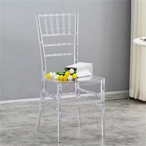 Chaises Chiavari en acrylique de luxe en gros pour hôtels, banquets, fêtes - Résine transparente en cristal, fabriquées en plastique PC - pour - Product Image 1