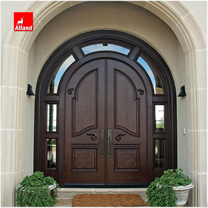 Puerta Principal Doble <span class=keywords><strong>de</strong></span> Madera Maciza <span class=keywords><strong>de</strong></span> Caoba <span class=keywords><strong>para</strong></span> <span class=keywords><strong>Diseño</strong></span> Exterior <span class=keywords><strong>de</strong></span> Edificios Residenciales - Product Image 2