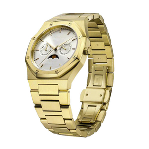 <span class=keywords><strong>Montre</strong></span> à quartz analogique classique de luxe avec <span class=keywords><strong>bracelet</strong></span>, mouvement Citizen en acier inoxydable, résistante à l'eau 5 ATM, style décontracté chic pour affaires - Product Image 5