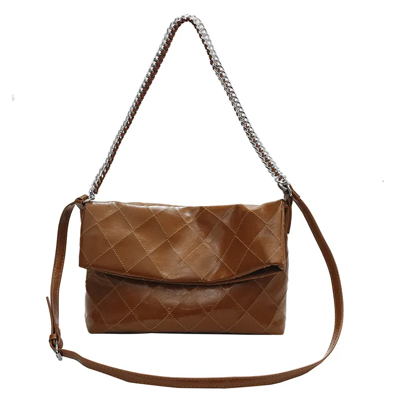 2023 New Advanced and Fashionable PU Small Bag, Autumn and Winter Popular Crossbody Bag, Fashion Lingge Shoulder Bag