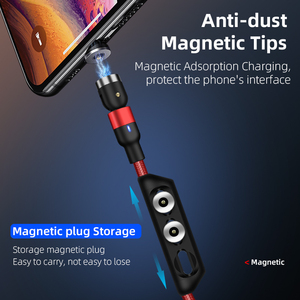 Lm7A Magnétique 3 En 1 Câble 3A De Chargement USB À 90 Degrés Rotatif Gratuit Charge Rapide Câble Gaming <span class=keywords><strong>Avec</strong></span> <span class=keywords><strong>Connecteur</strong></span> - Product Image 4