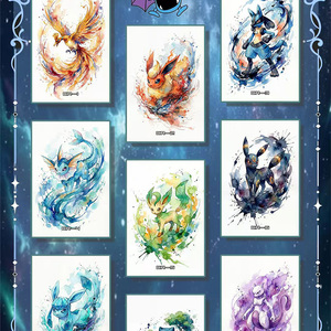YQ New Chinese <strong>Faked</strong> Eif Baby Album Collectible Fan Art Mystery Acrylic Art Board Blind Box Gift Toy <strong>Pokemoned</strong> Booster Box case - Product Image 3