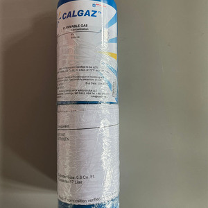 แก๊สปรับเทียบ Calgaz สำหรับแก๊สไวไฟ 8% บิวเทน ไนโตรเจน 0.6 คิว ฟุต บรรจุในถัง สำหรับเครื่องวิเคราะห์ก๊าซ - Product Image 1