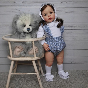 Muñeca Reborn NPK de 60 cm, Muñeca de Moda Realista con Cabello Rizado, Material de PVC, para Niños de 4 a 6 Años - Product Image 2