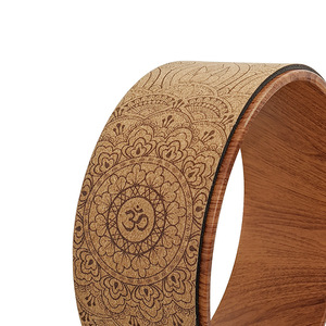 ล้อโยคะทำจากยางคอร์กและพลาสติก PP ขนาด 32*12.5 ซม. แบบพกพา สำหรับบริหารหลัง ช่วยยืดหลัง รองรับการฝึกพิลาทิส - Product Image 5