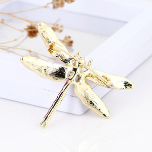 Broche Libellule Vintage en Cristal Tendance, Grande Broche Insecte pour Femme, Épingles, Bijoux de Mariage, Accessoires - Product Image 4