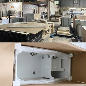 Muebles <span class=keywords><strong>de</strong></span> <span class=keywords><strong>Baño</strong></span> Modernos y Sencillos, <span class=keywords><strong>Pequeños</strong></span>, Montados en la Pared, Gabinete <span class=keywords><strong>de</strong></span> Madera Contrachapada con Lavabo y Espejo - Product Image 6