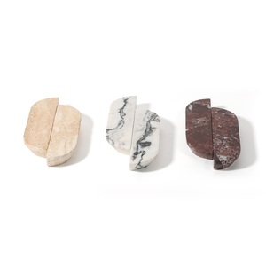Poignée de <span class=keywords><strong>porte</strong></span> de <span class=keywords><strong>cuisine</strong></span> et de placard Maxery en pierre naturelle écologique, marbre, veinage audacieux, texture organique - Product Image 6