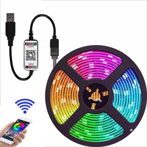 Dải Băng Dán Điều Khiển Điện Thoại Rgb Cho Phòng Dải Linh Hoạt 5V Chống Nước Thông Minh 5050 Bộ Đèn Chiếu Sáng Nhiều Màu Từ Xa Dải Đèn <span class=keywords><strong>Led</strong></span> - Product Image 3