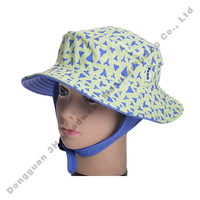 Chapeau seau de surf réglable et imperméable à l'eau à séchage rapide pour unisexe Casquettes de surf à impression personnalisée Chapeaux avec mentonnière