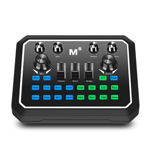 Interface de carte son externe USB M8 avec batterie pour et 1000-1499mAh pour studio de diffusion en direct <span class=keywords><strong>Smartphone</strong></span> et mélangeur de son - Product Image 3