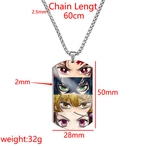 33 Styles Porte-clés <span class=keywords><strong>Demon</strong></span> <span class=keywords><strong>Slayer</strong></span> KamadoTanjirou Inosuke Collier de Guts Porte-clés Noir Poupée Jouet Porte-clés en Métal - Product Image 2